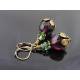 Czech Glass Bead Earrings, Purple and Green