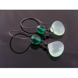 Beaded Green Earrings