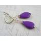 Bright Drop Earrings, Purple or Orange