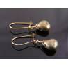 Pyrite Earrings, gold filled