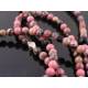 Rhodonite, Black Onyx and Lava Stone Lariat, Sterling Silver