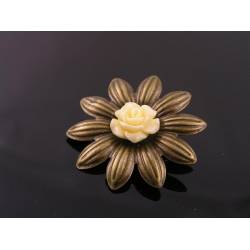 Ivory Flower Brooch