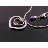 Pink Crystal Heart Pendant Necklace