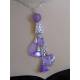 Silver and Purple Necklace with Beaded Tassel