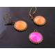 Bright Orange Acrylic Earrings