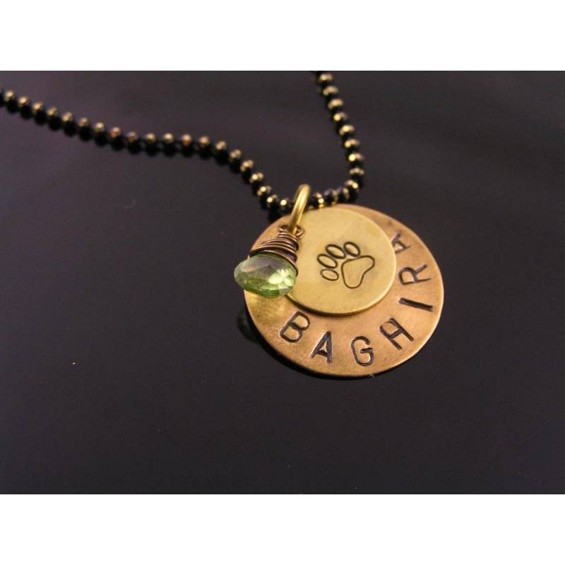 Pet Name Necklace, Birthstone