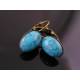 Turquoise Cabochon Sleeper Earrings