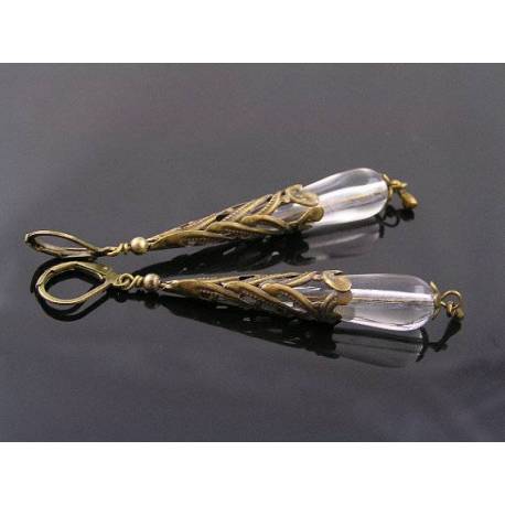 Long Gothic Filigree Earrings