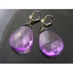 Purple Earrings, Light Weight Acrylic