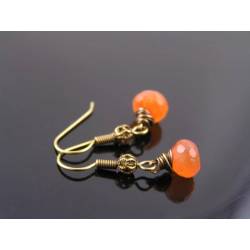 Wire Wrapped Carnelian Earrings