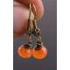 Wire Wrapped Carnelian Earrings