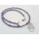 Purple Necklace with Hamsa Hand Pendant, Protection Necklace