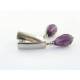 Dramatic Black Crystal Stainless Steel Earrings
