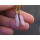 Long Natural Chalcedony Earrings