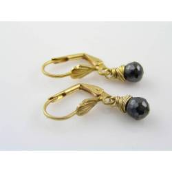 Cute Black Gemstone Earrings