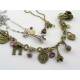 Eiffel Tower Necklace with Citrine, Peridot and Amethyst