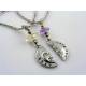 Love You Best - Couple Necklaces with Matching Pendants and Gemstones