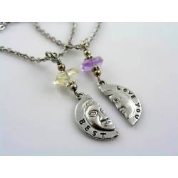 Love You Best - Necklaces with Matching Pendants and Gemstones