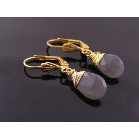 Gray Moonstone Earrings