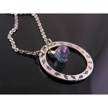 Mystic Blue Quartz Long Body Necklace