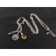 Sun Charm Necklace with Citrine and Iolite