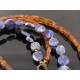 Vitruvian Man Necklace with Sodalite and Hessonite Garnet