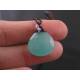 Blue Chalcedony and Pink Swarovski Crystal Necklace