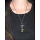 Labradorite and Bird Charm Necklace