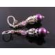 Ornate Purple Pearl Earrings