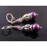 Ornate Purple Pearl Earrings
