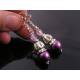 Ornate Purple Pearl Earrings