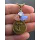 Tree Pendant Necklace with Czech Glass Flowers