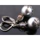 Silver Sea Shell Pearl Earrings