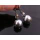 Silver Sea Shell Pearl Earrings