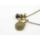 Tree Necklace, Tree of Life Necklace with Pink Sapphire, Smokey Quartz, Citrine and Peridot