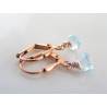 Blue Topaz Earrings, Rose Gold, December Birthstone