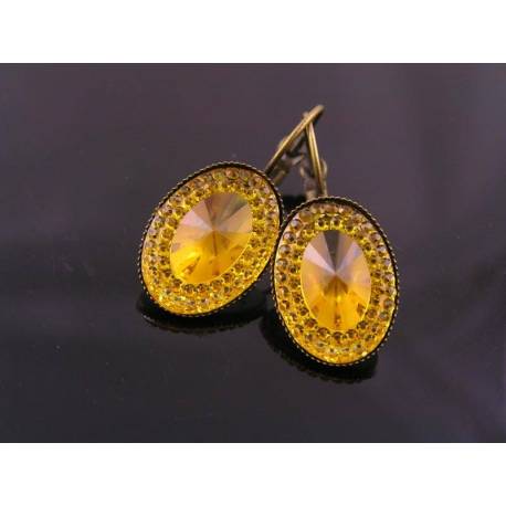 Sparkling Yellow Earrings