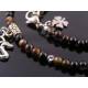 Pentagram and Snakes Pendant, Natural Agate Necklace
