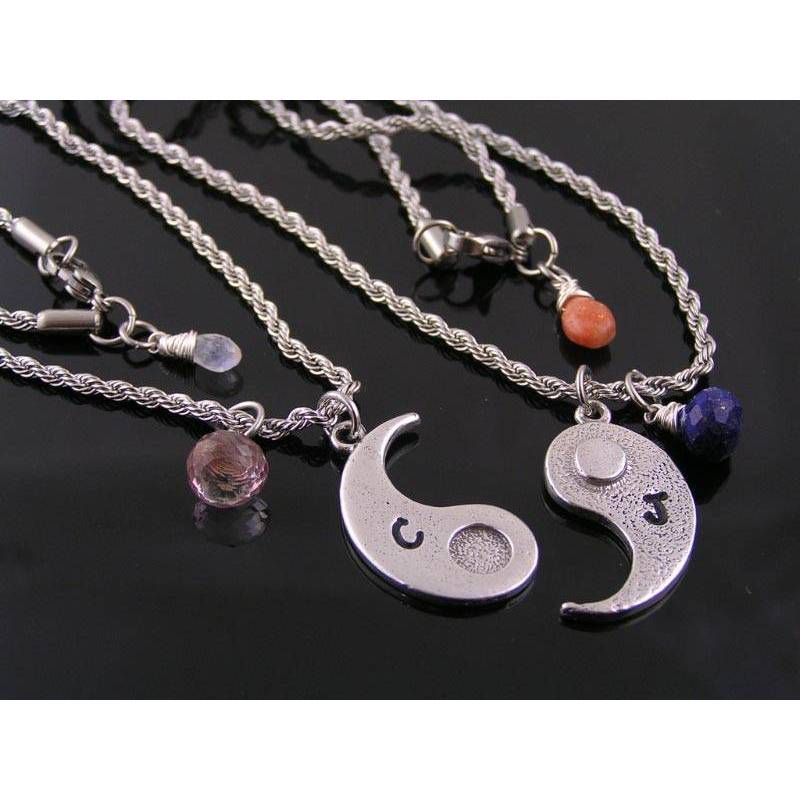 Yin yang matching necklaces deals