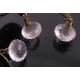 Rock Quartz Necklace and Earrings Set, April Birthstone