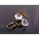 Rock Quartz Necklace and Earrings Set, April Birthstone