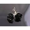 Black Flower Earrings
