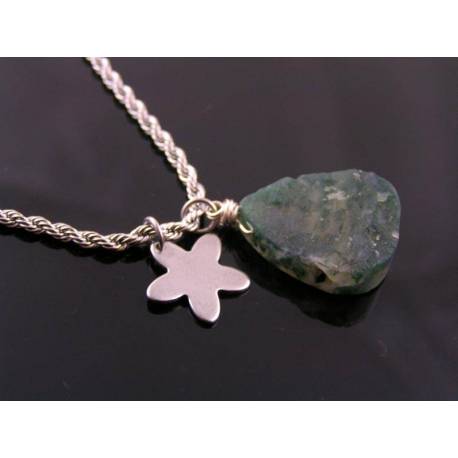 Green Moss Agate Necklace