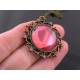 Victorian Style Burgundy Mirror Bead Necklace