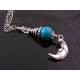 Sweet Moon, Turquoise and Quartz Necklace
