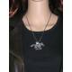 Horse Necklace, Cubic Zirconia and Heart Charm