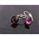 Silver Sleeper Earrings with Vintage 1950s Glass Gems