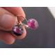 Silver Sleeper Earrings with Vintage 1950s Glass Gems