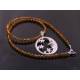 Topaz Beads and Crescent Moon, Star Necklace