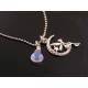 Fairy in Moon Charm and Moonstone Necklace